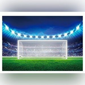 Soccer Field Photo Background- Yelle, 7 x 5,new,Vinyl Football Fields Goal
